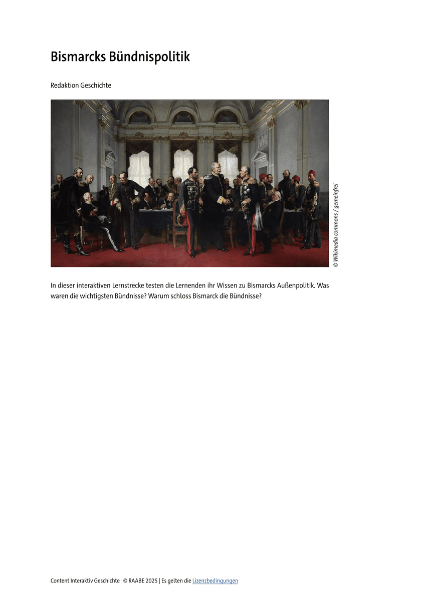 Bismarcks Bündnispolitik