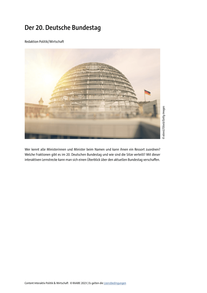 Der 20. Deutsche Bundestag