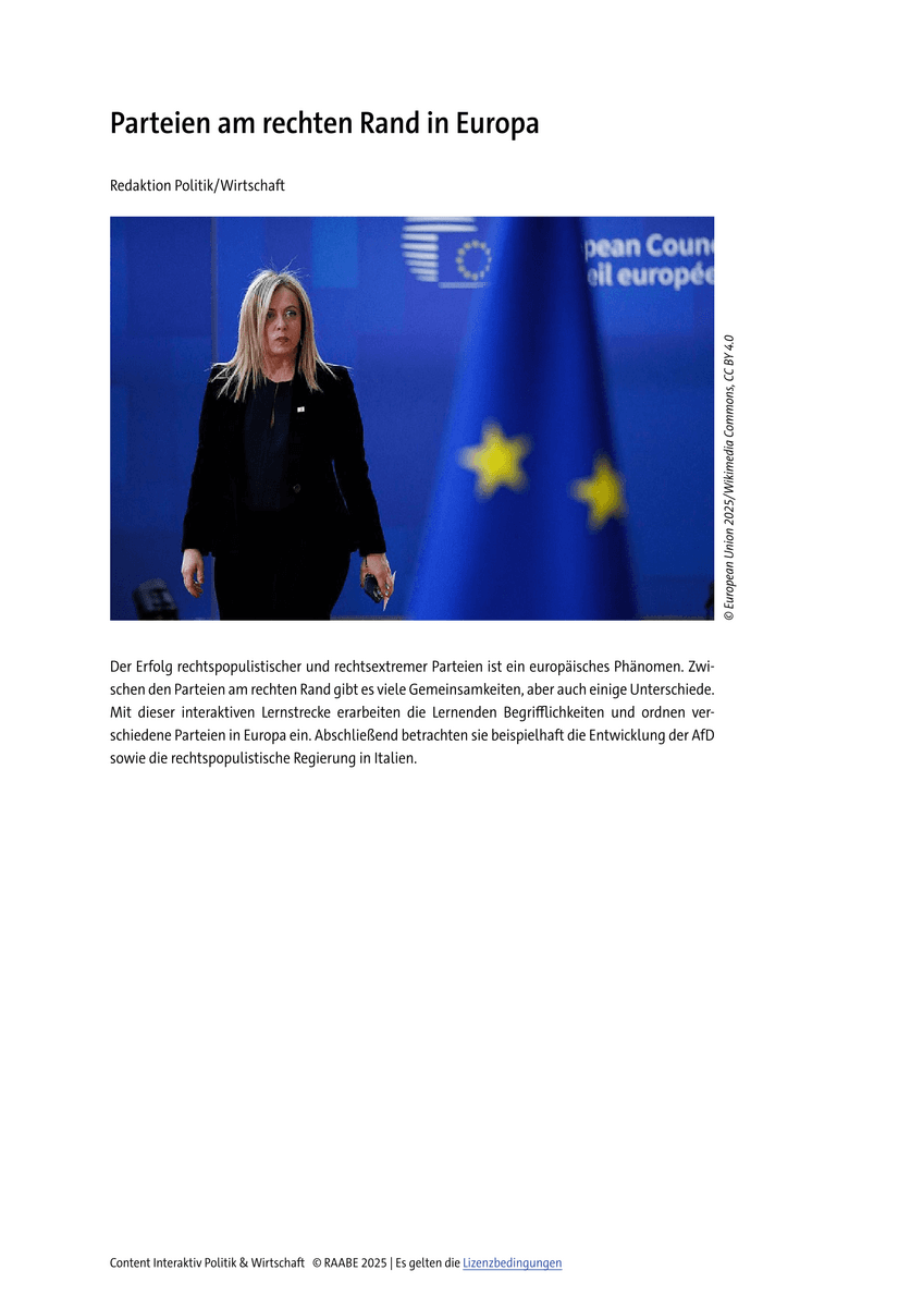 Parteien am rechten Rand in Europa