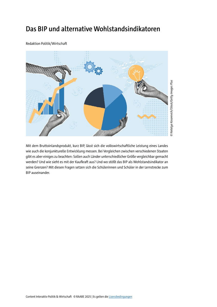Das BIP und alternative Wohlstandsindikatoren