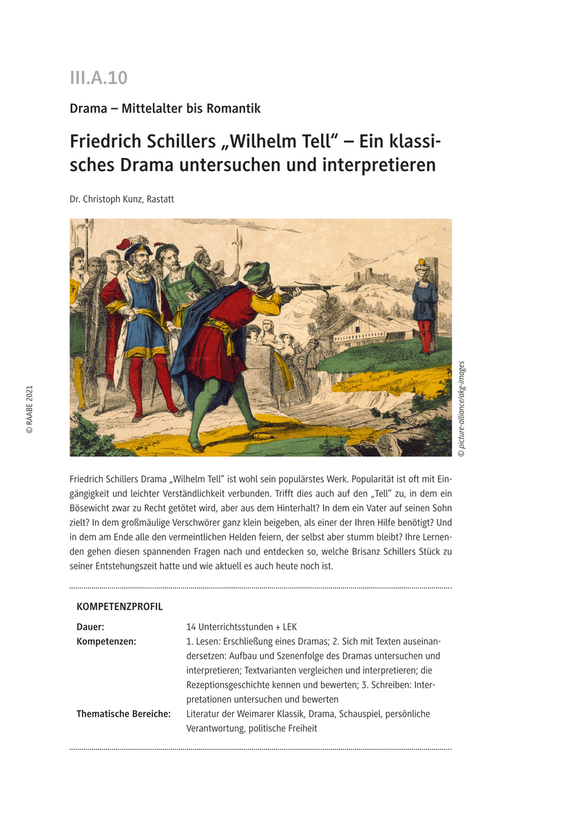 Friedrich Schillers „Wilhelm Tell“