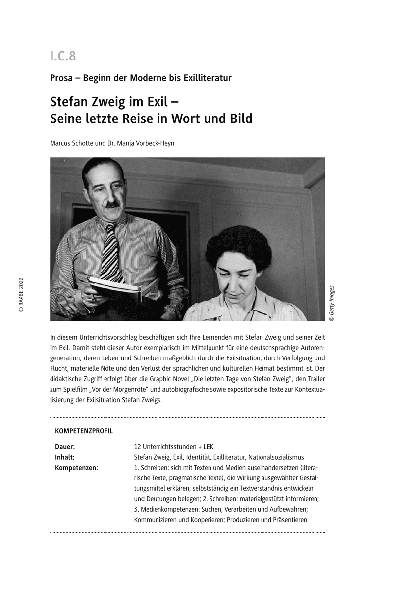Stefan Zweig im Exil