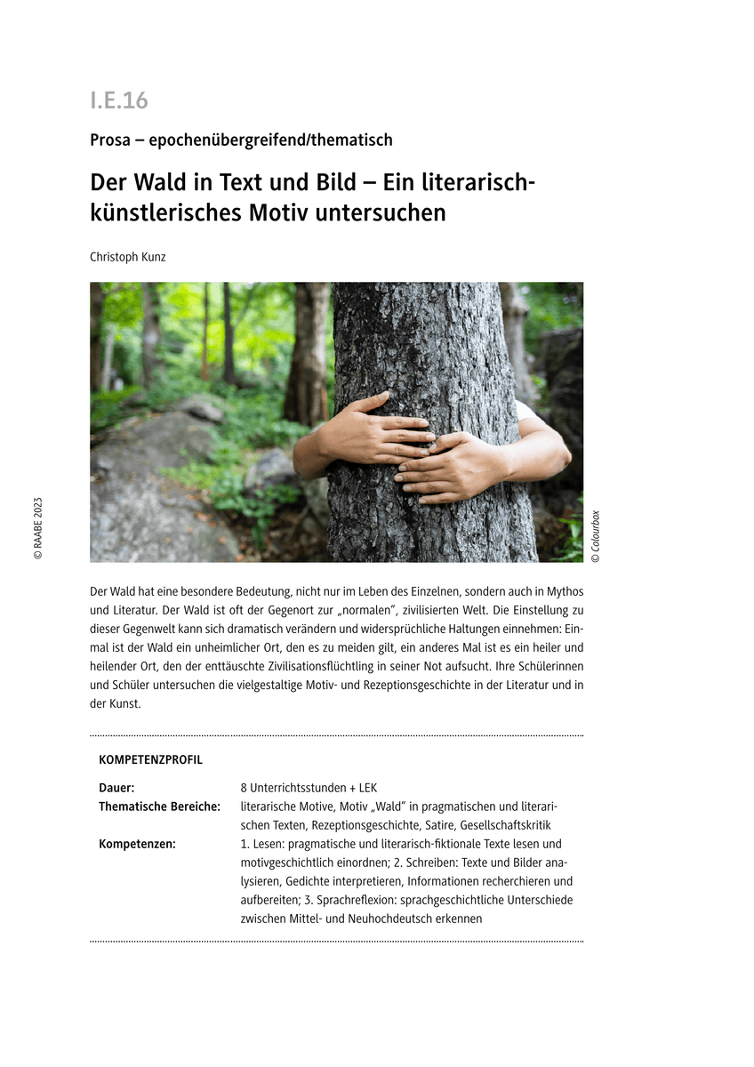 Der Wald in Text und Bild