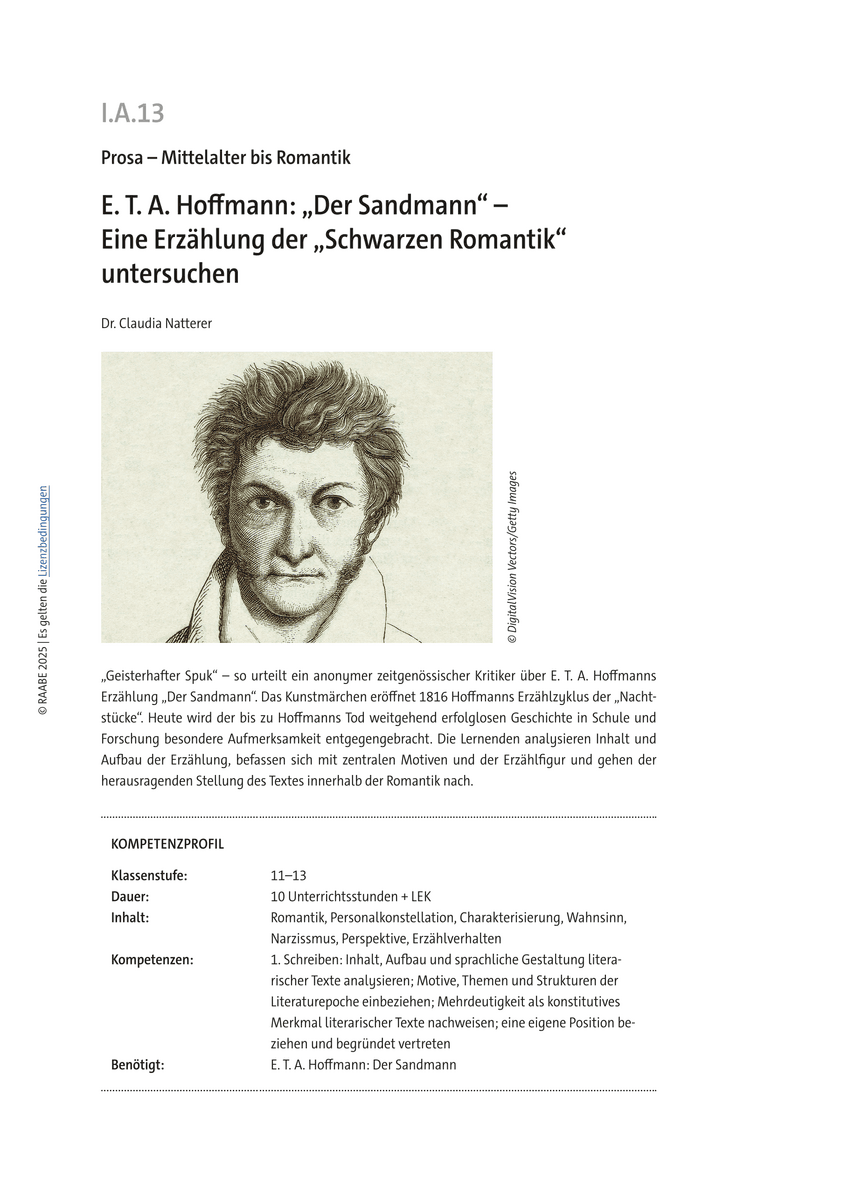 E. T. A. Hoffmann: „Der Sandmann“