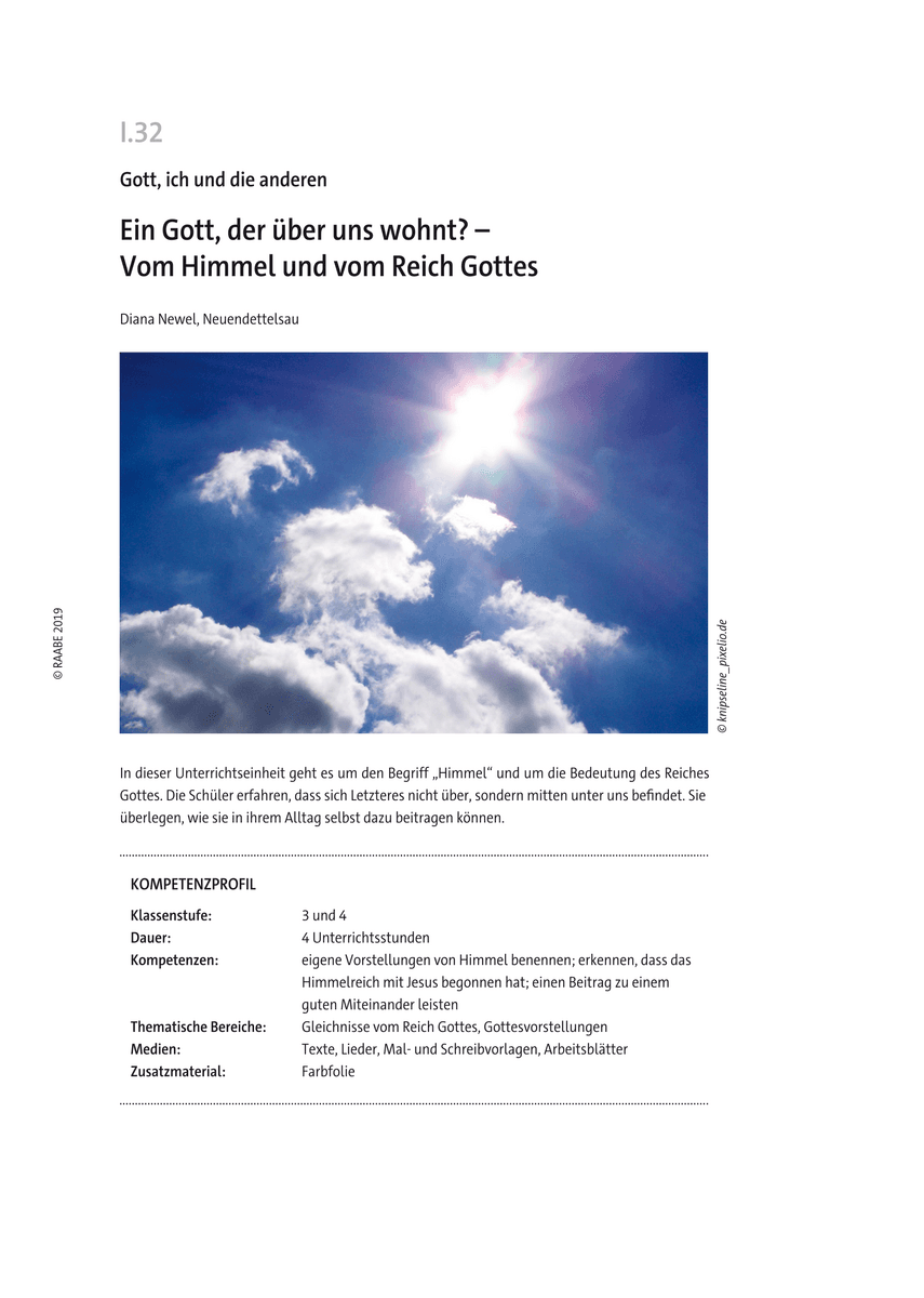Ein Gott, der über uns wohnt?