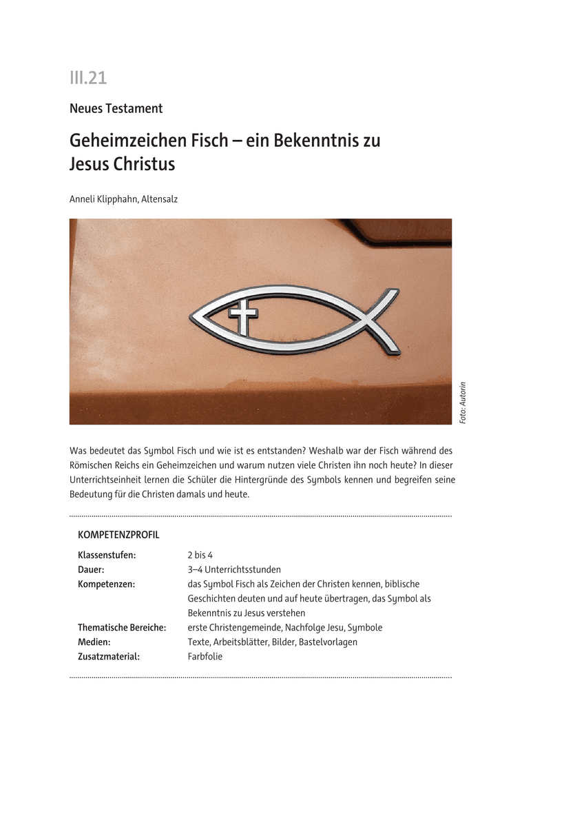Geheimzeichen Fisch
