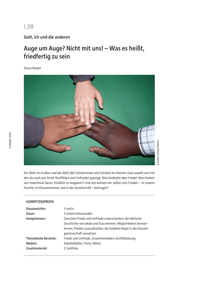 Auge um Auge? Nicht mit uns!