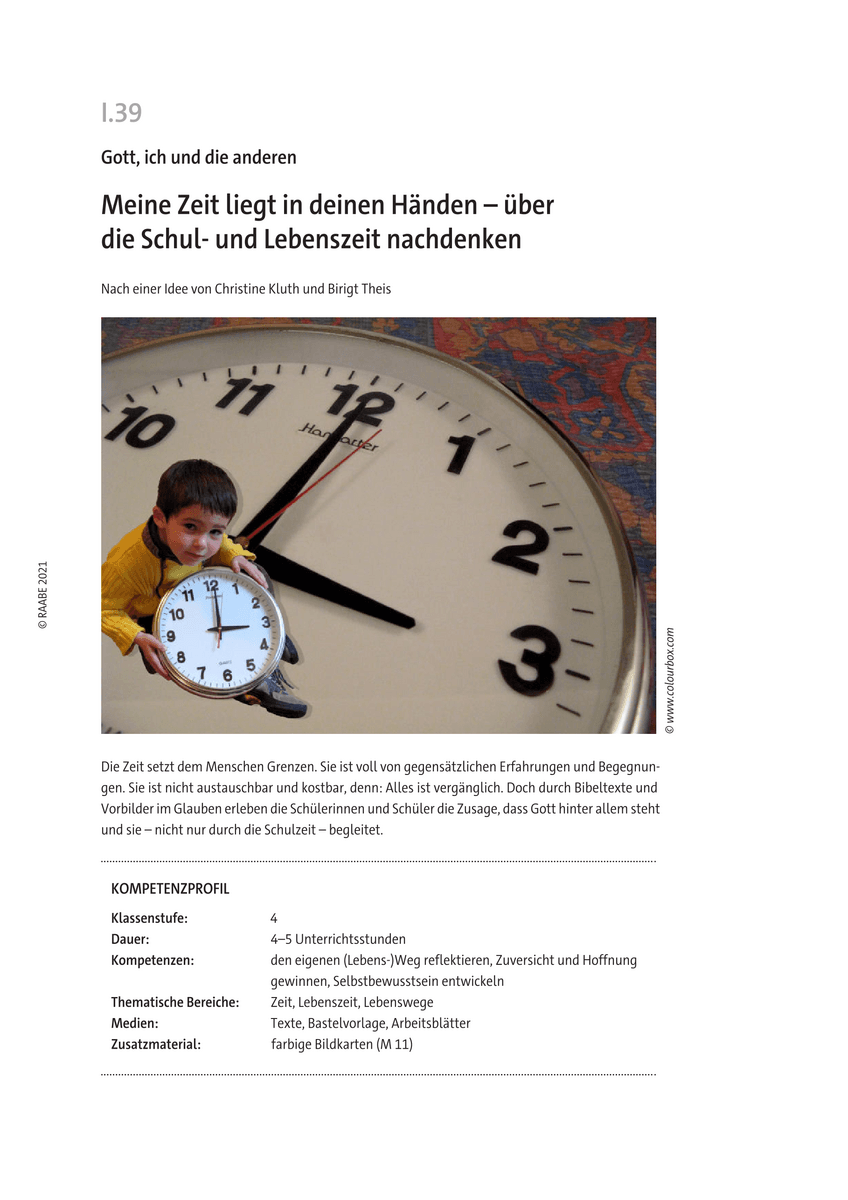 Meine Zeit liegt in deinen Händen