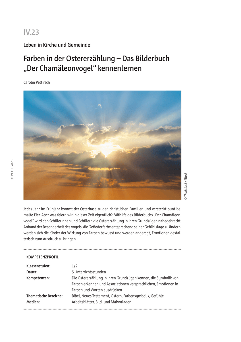 Farben in der Ostererzählung