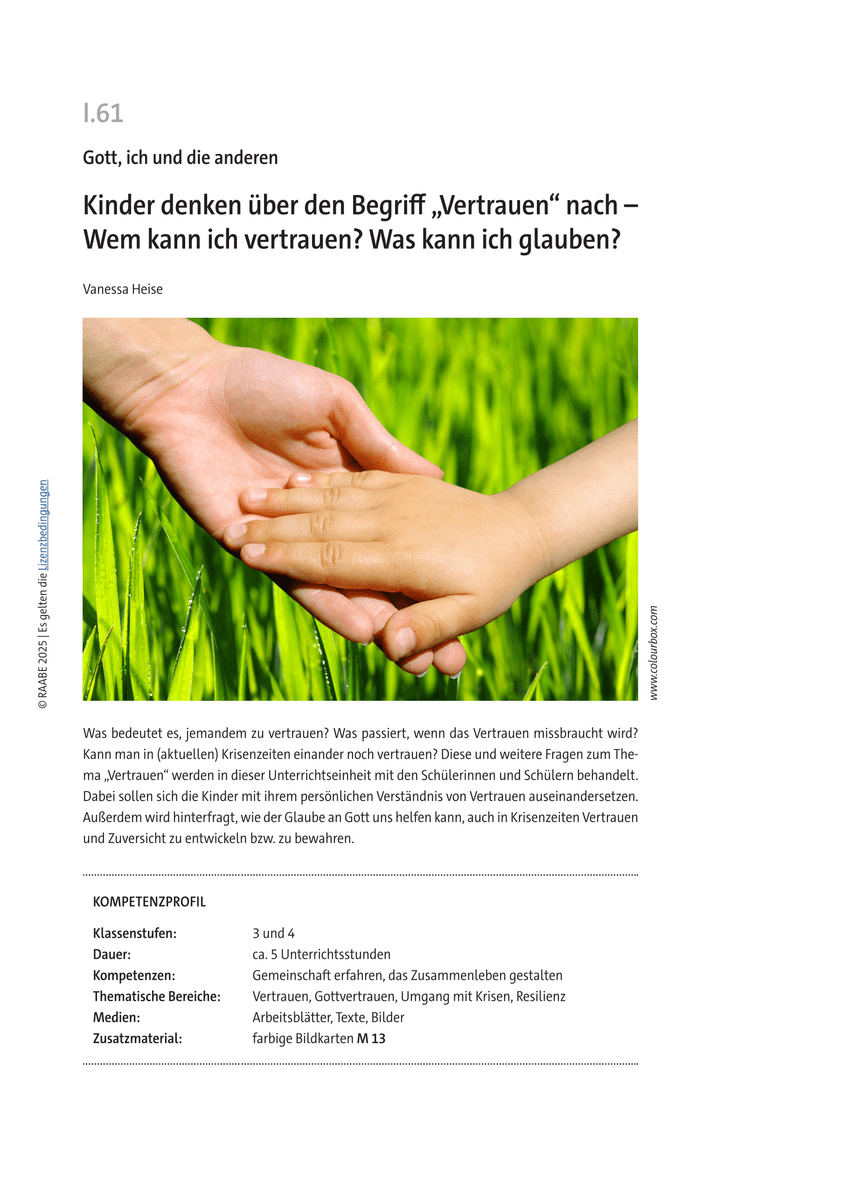 Kinder denken über den Begriff „Vertrauen“ nach