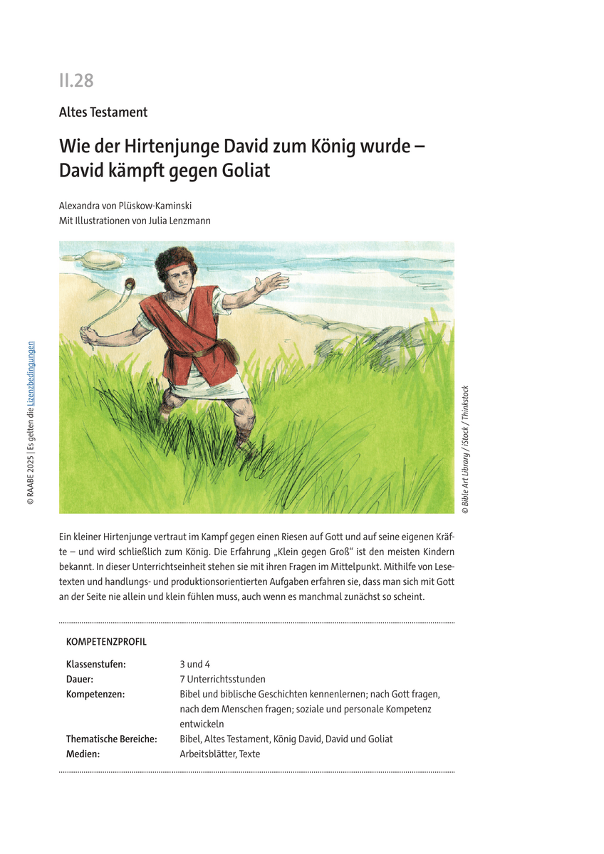 Wie der Hirtenjunge David zum König wurde