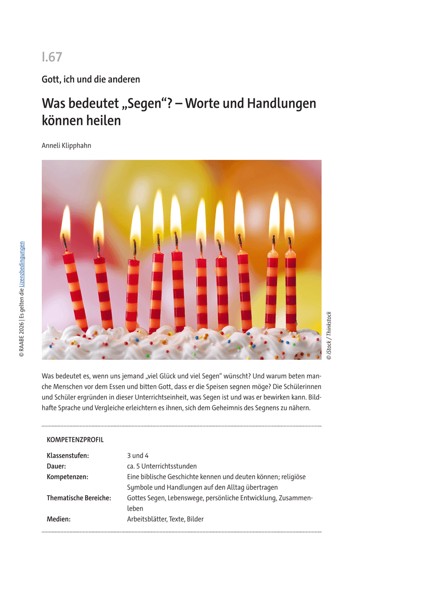 Was bedeutet „Segen"?