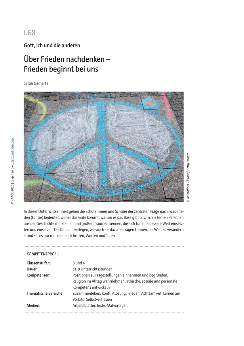 Über Frieden nachdenken