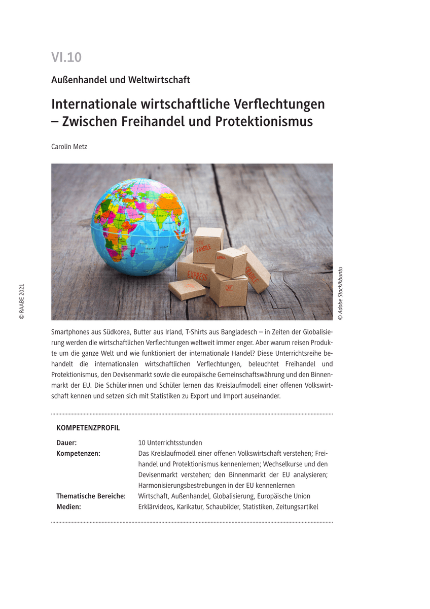 Internationale wirtschaftliche Verflechtungen