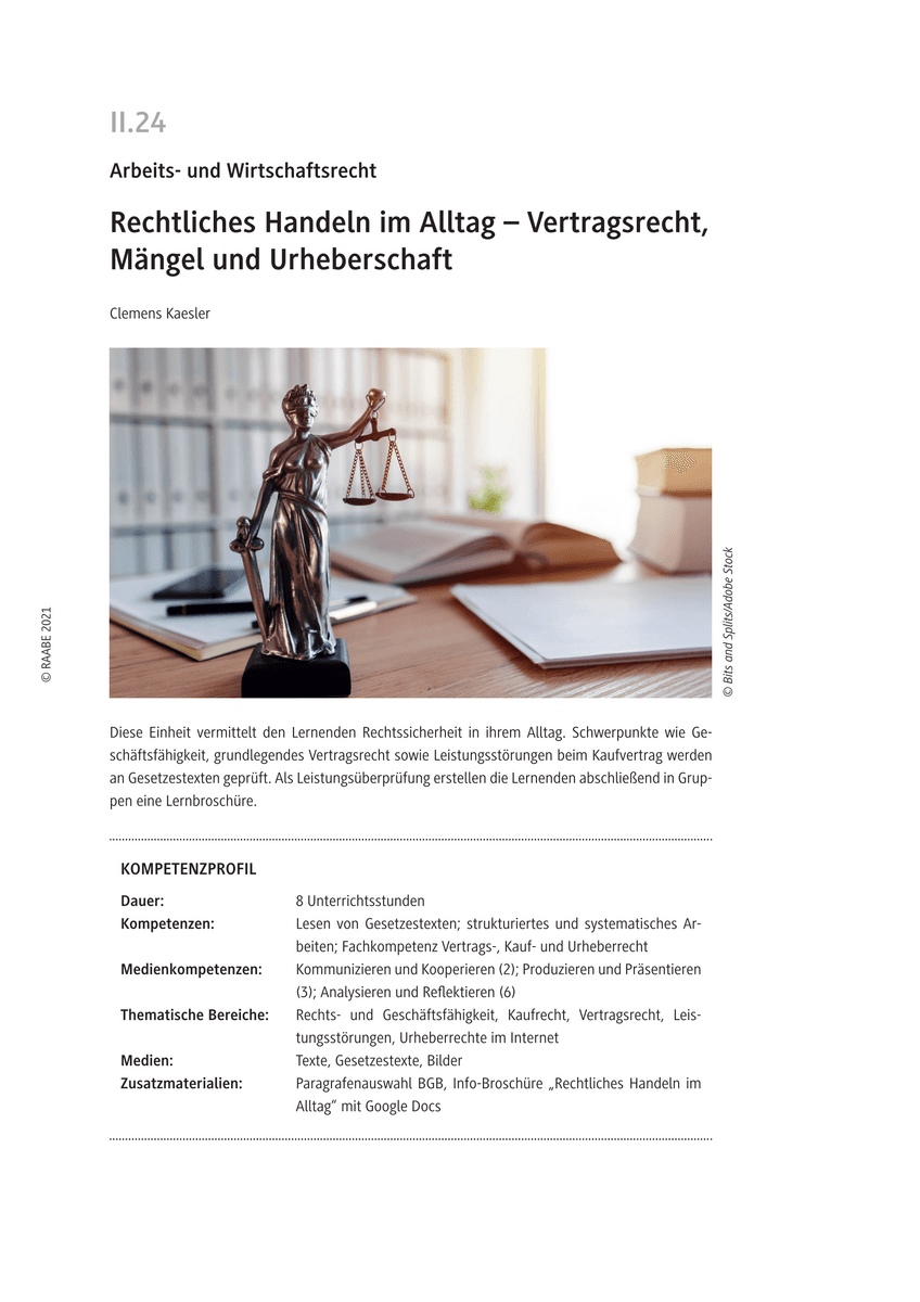 Rechtliches Handeln im Alltag
