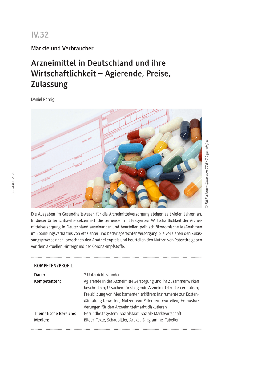 Arzneimittel in Deutschland und ihre Wirtschaftlichkeit