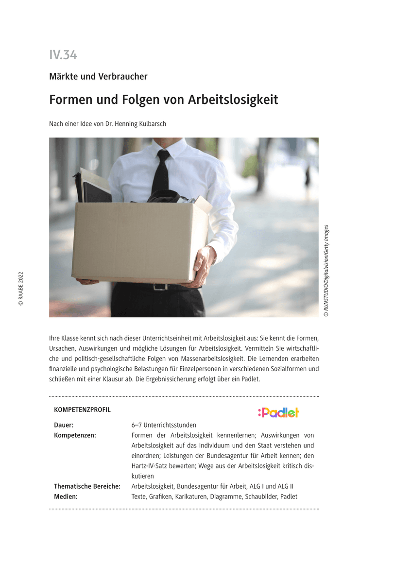 Formen und Folgen von Arbeitslosigkeit