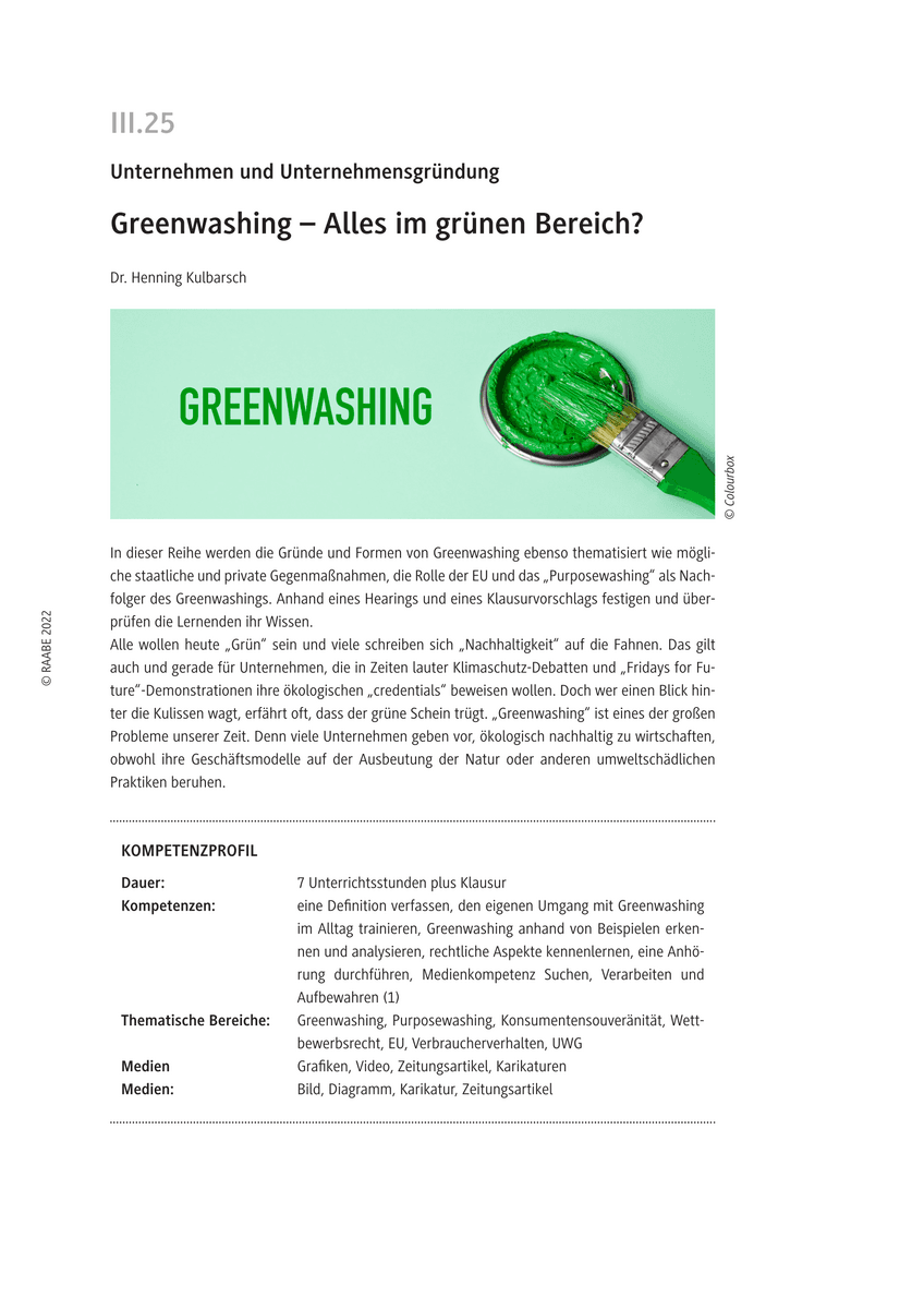 Greenwashing