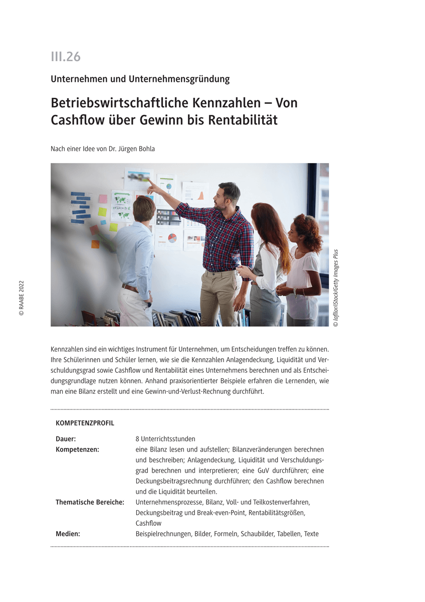 Betriebswirtschaftliche Kennzahlen