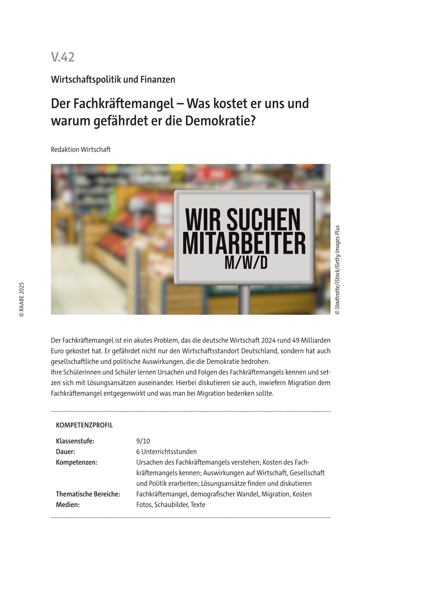 Der Fachkräftemangel