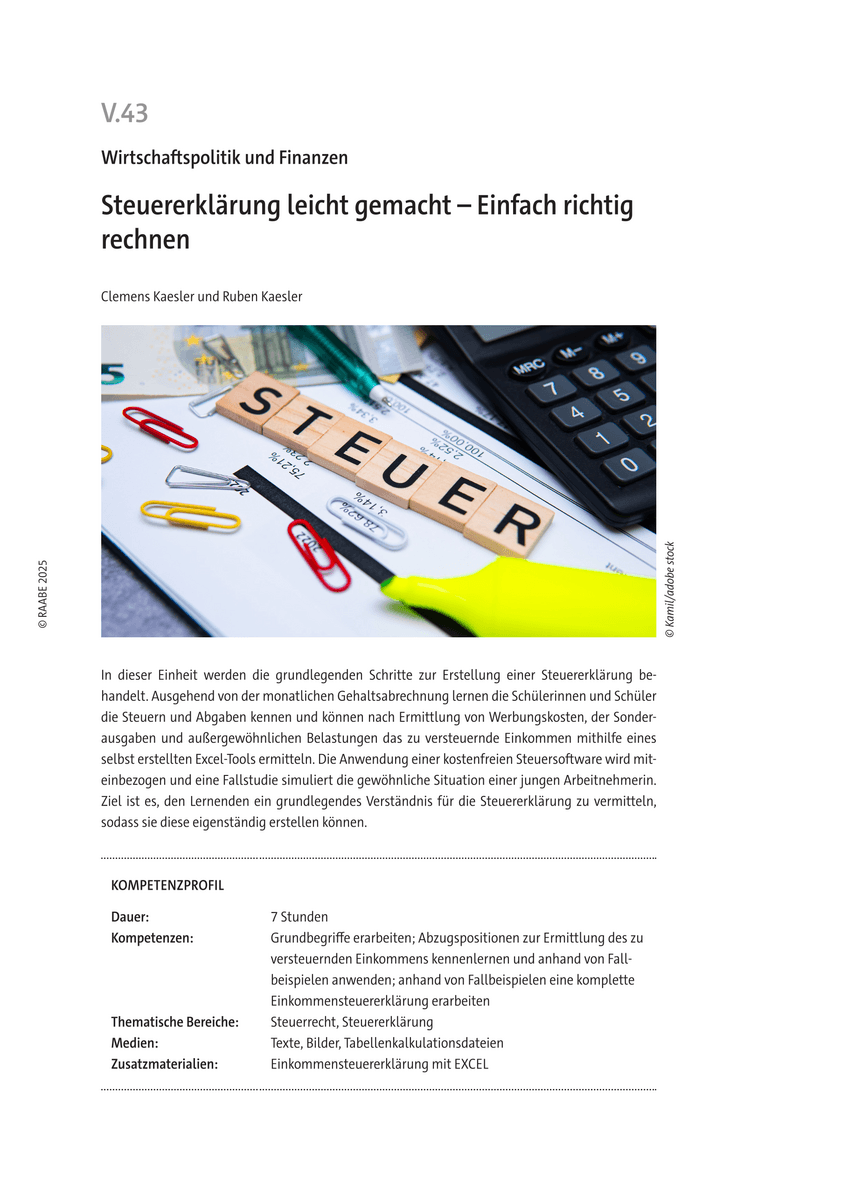 Steuererklärung leicht gemacht