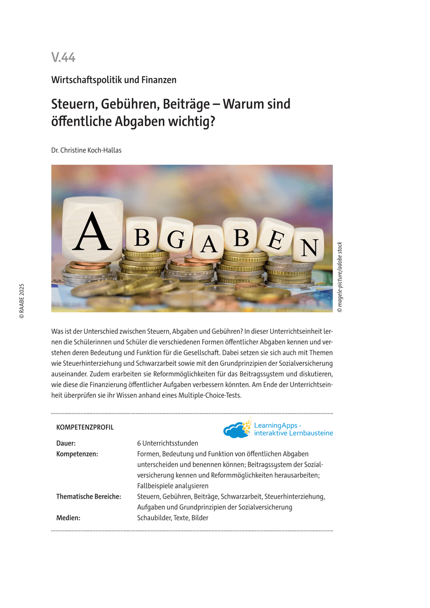 Steuern, Gebühren, Beiträge