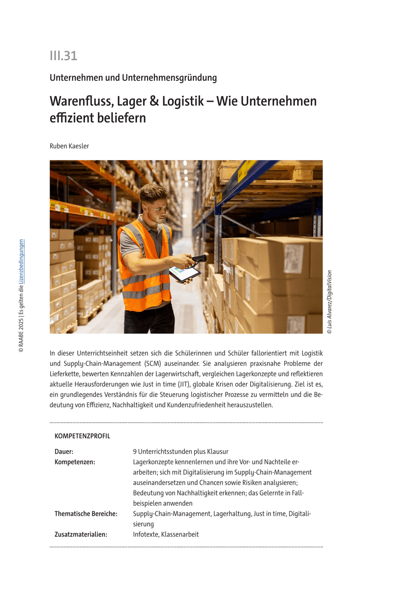 Warenfluss, Lager & Logistik