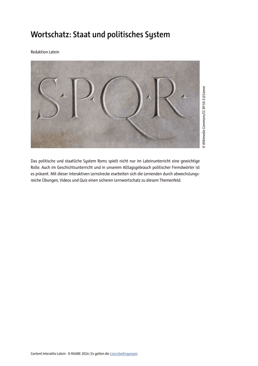 Wortschatz: Staat und politisches System