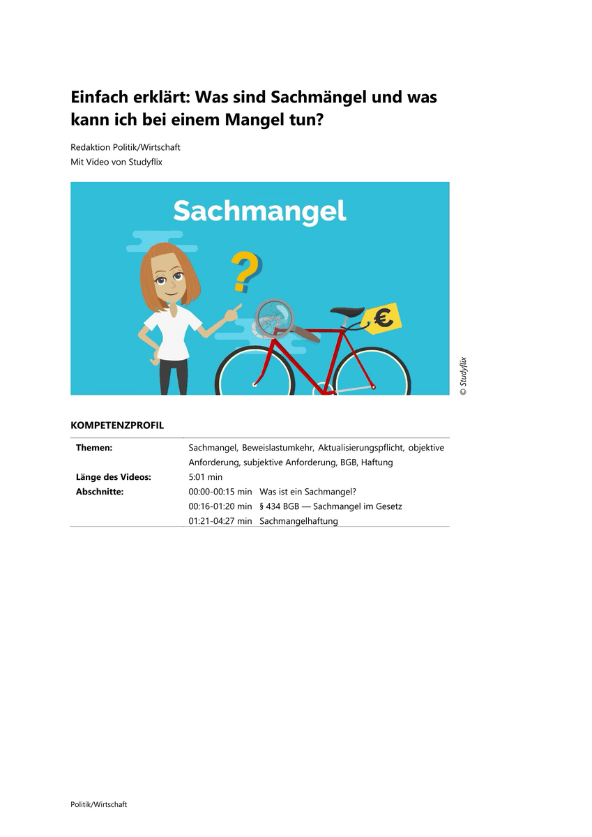 Einfach erklärt: Was sind Sachmängel und was kann ich bei einem Mangel tun?