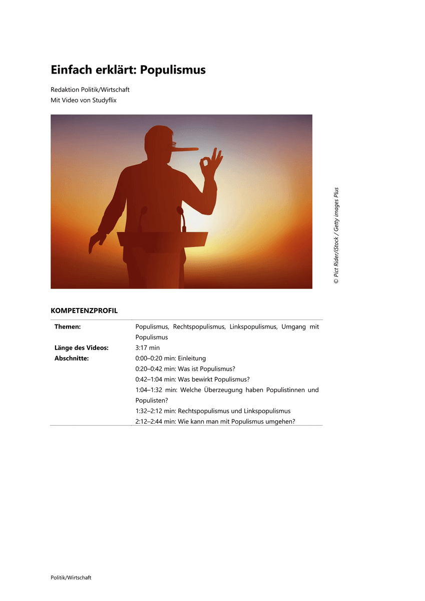 Einfach erklärt: Populismus