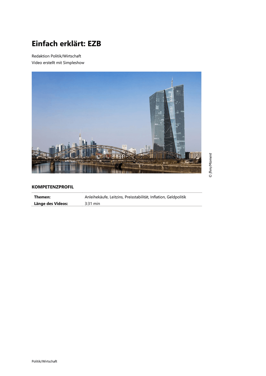 Einfach erklärt: EZB