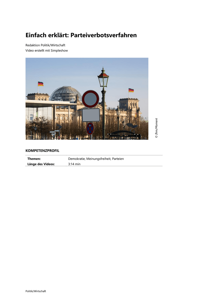 Einfach erklärt: Parteiverbotsverfahren