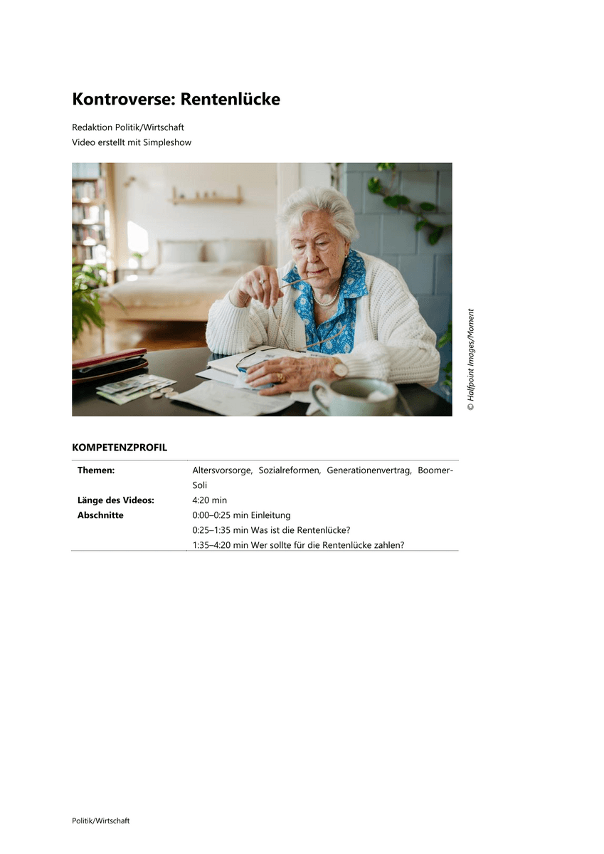 Kontroverse: Rentenlücke