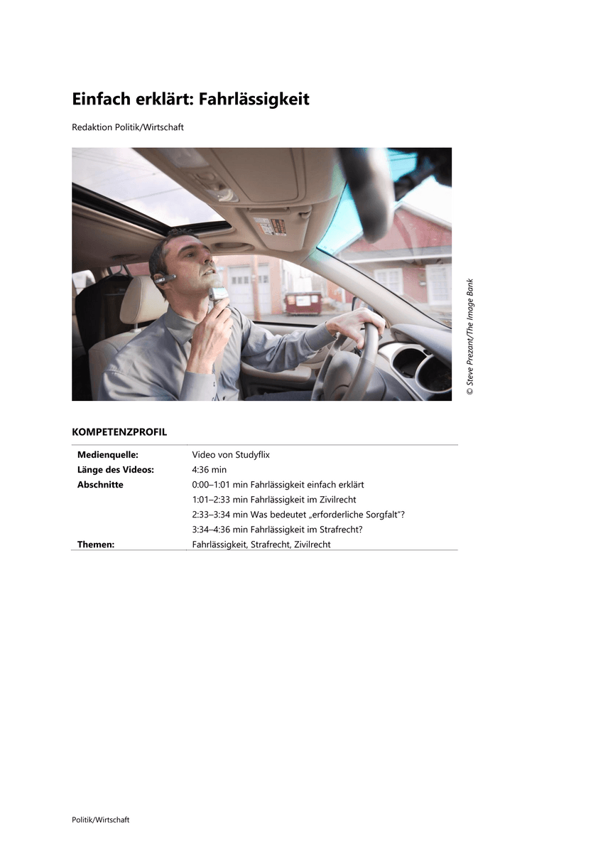 Einfach erklärt: Fahrlässigkeit