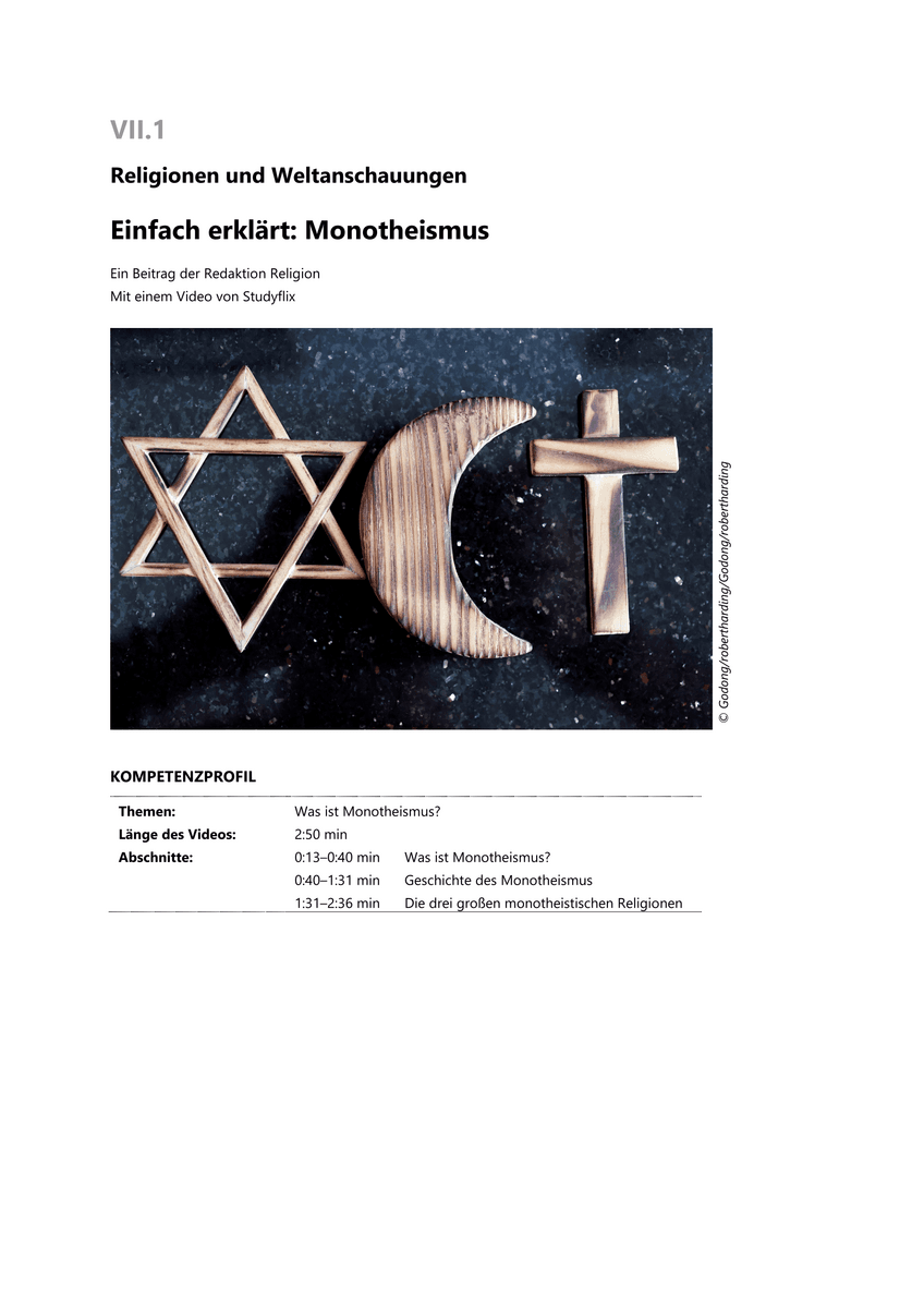 Einfach erklärt: Monotheismus