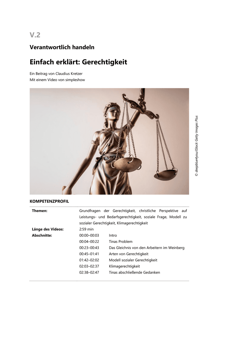 Einfach erklärt: Gerechtigkeit