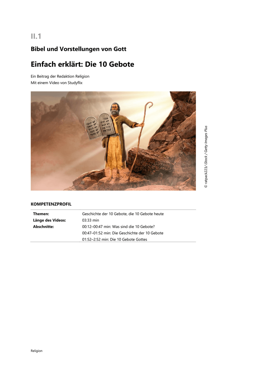 Einfach erklärt: Die 10 Gebote