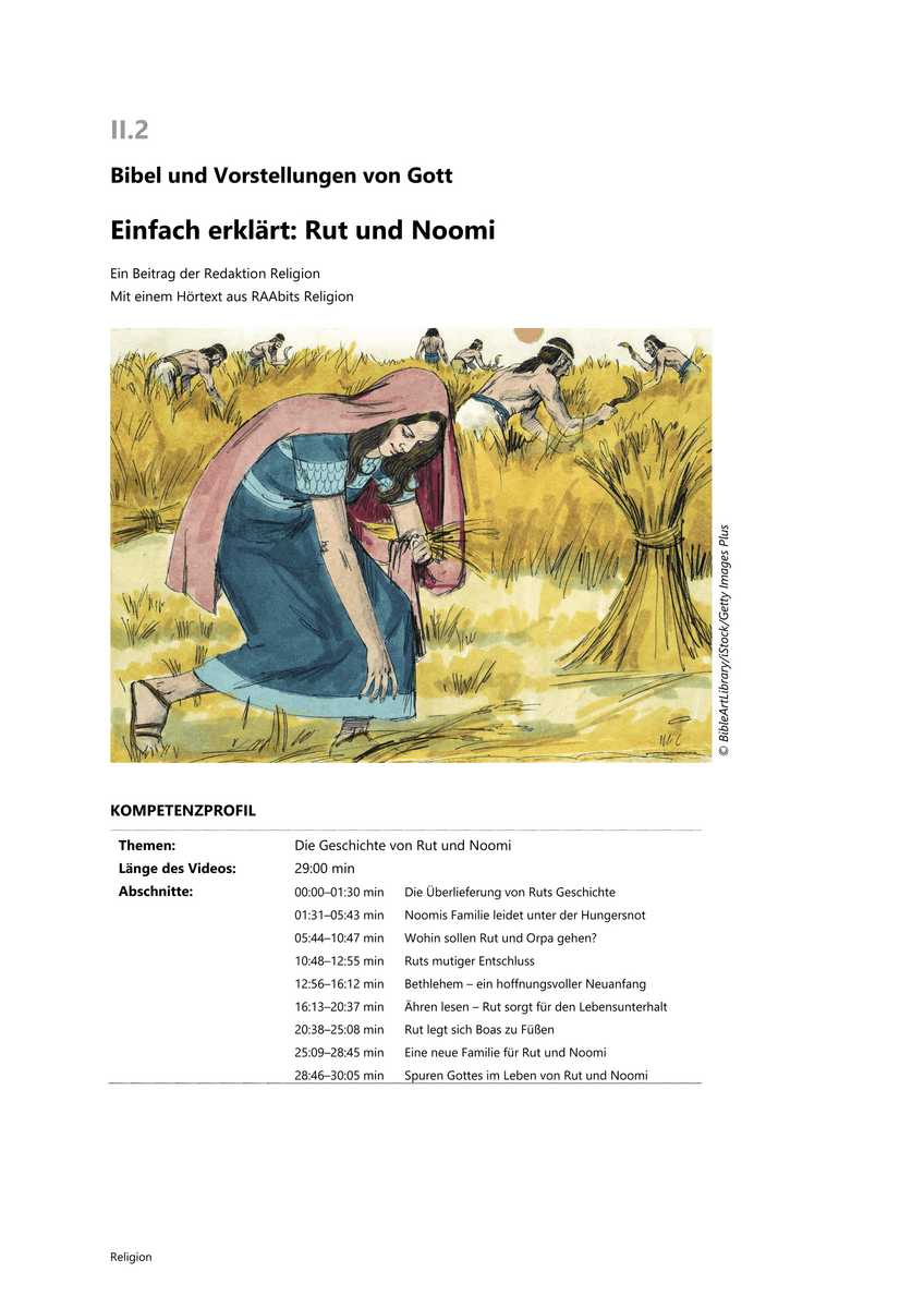 Einfach erklärt: Rut und Noomi