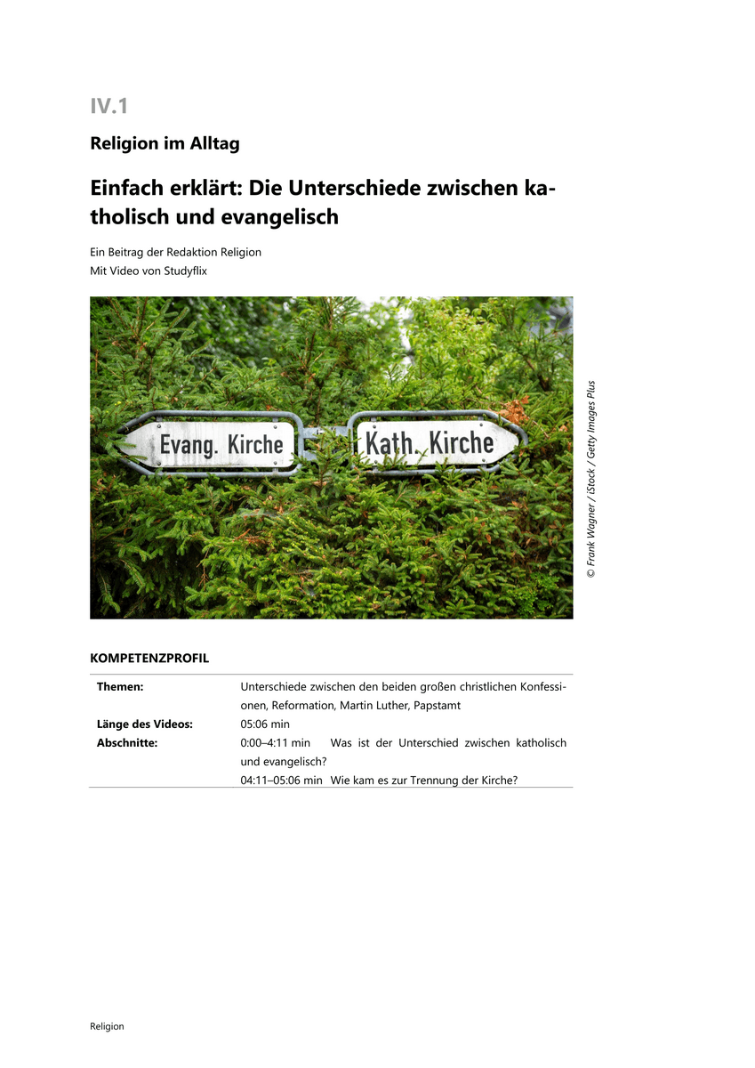 Einfach erklärt: Die Unterschiede zwischen katholisch und evangelisch