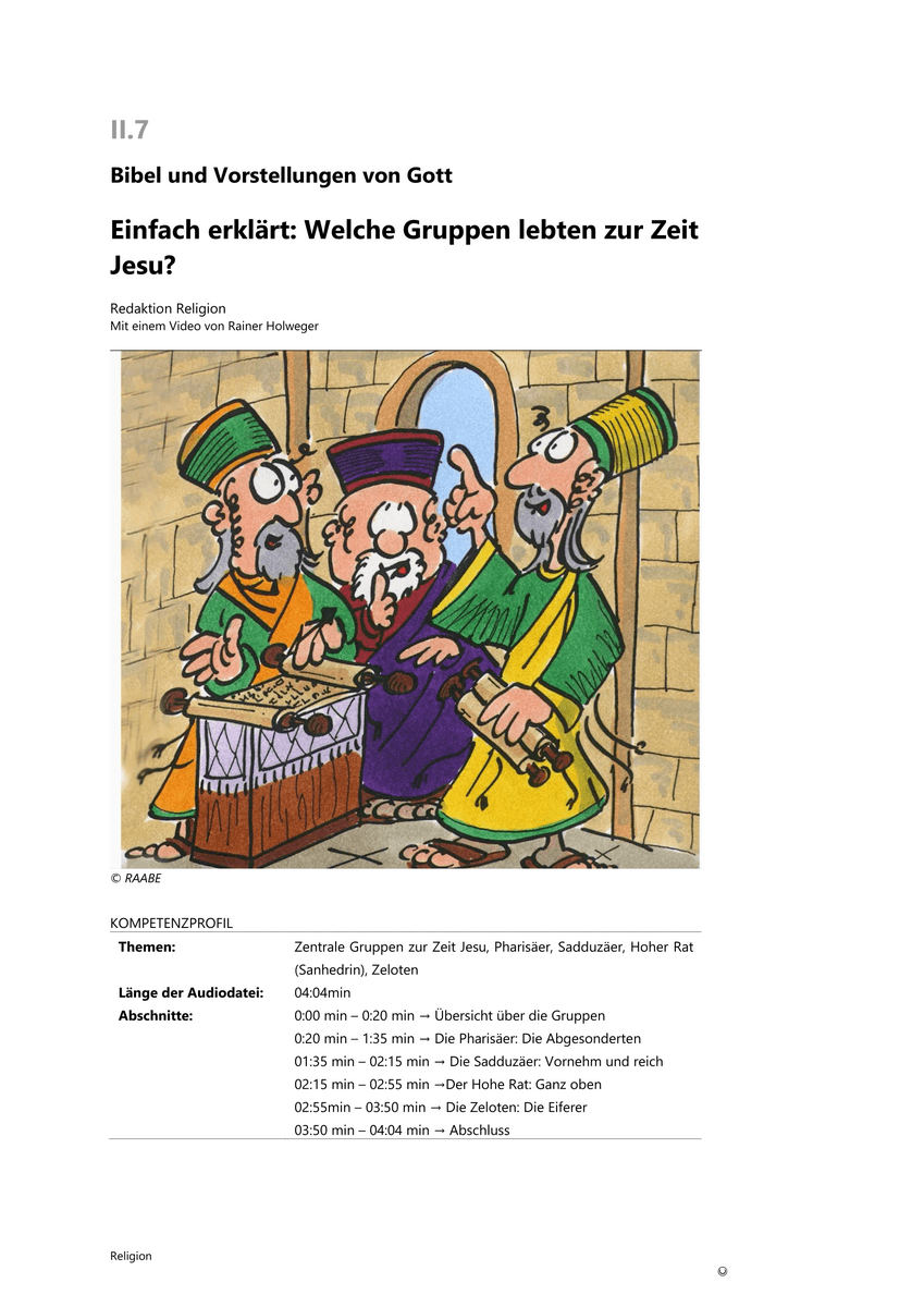 Einfach erklärt: Welche Gruppen lebten zur Zeit Jesu? Einfach erklärt: Welche Gruppen lebten zur Zeit Jesu?