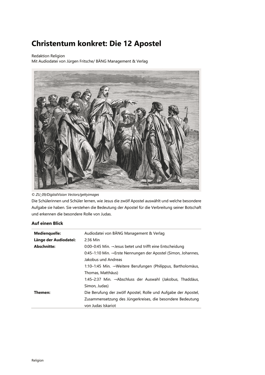 Christentum konkret: Die 12 Apostel