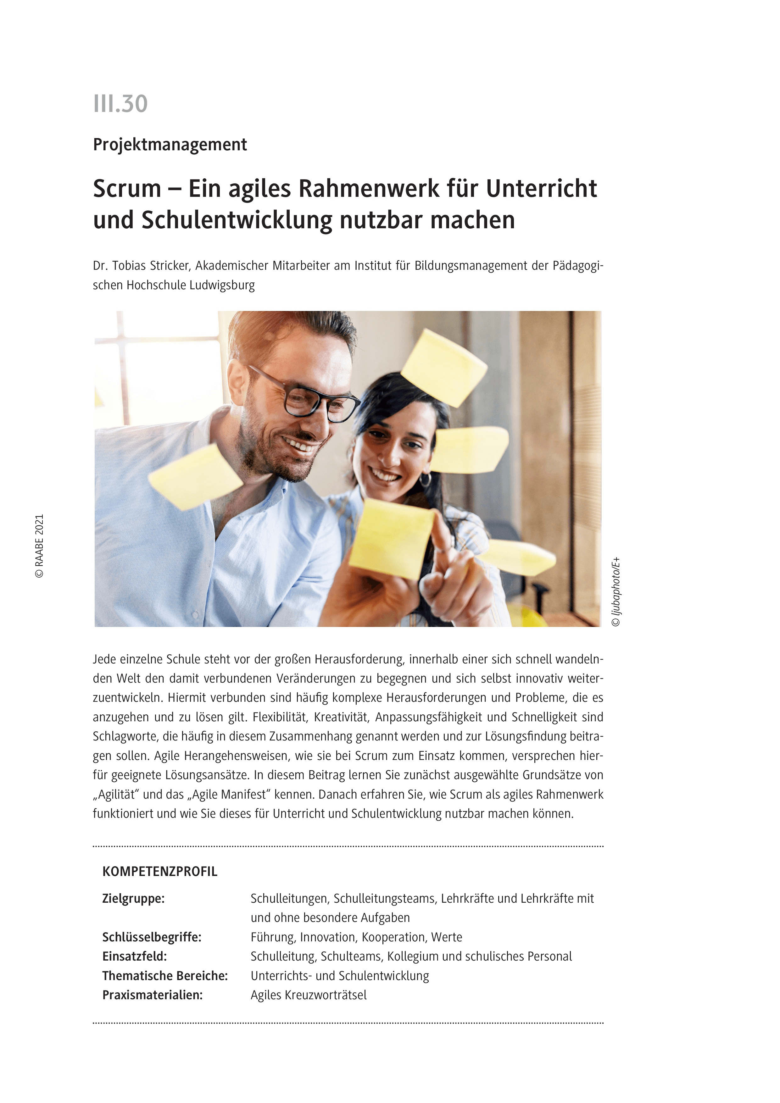 Scrum in Schule und Unterricht