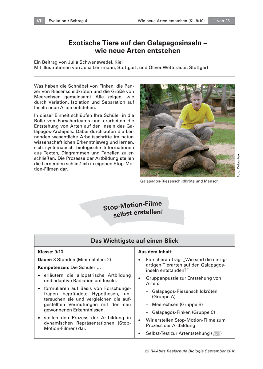 Exotische Tiere auf den Galapagosinseln