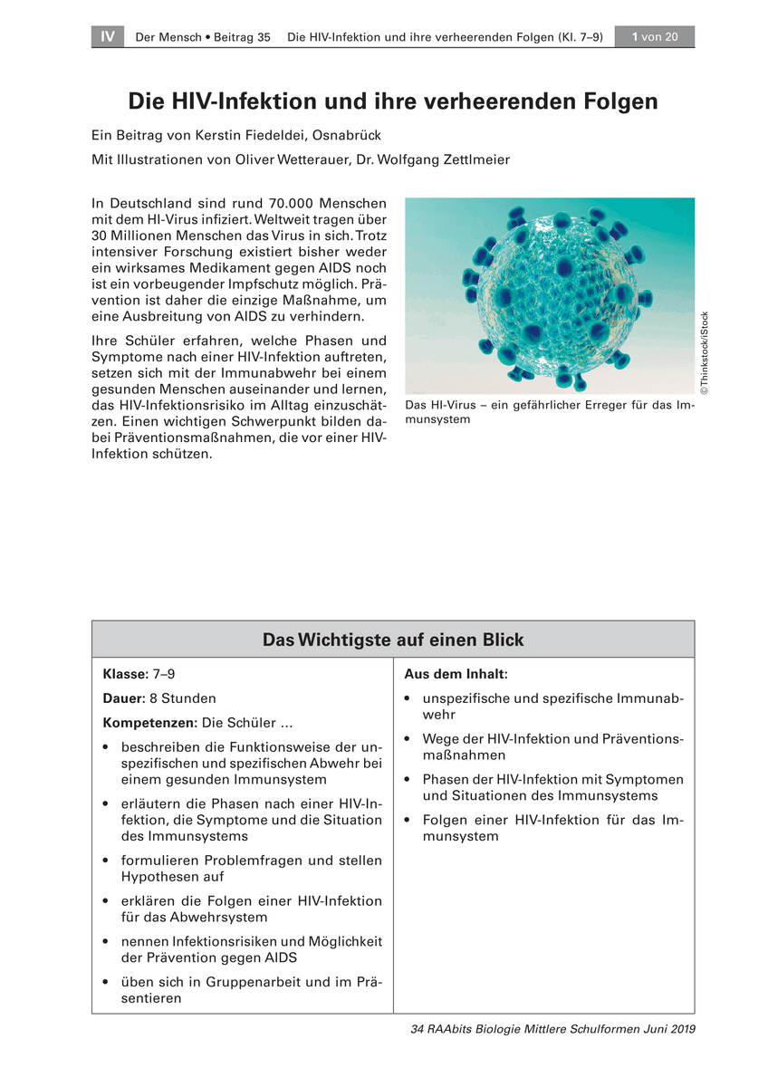 Die HIV-Infektion und ihre verheerenden Folgen