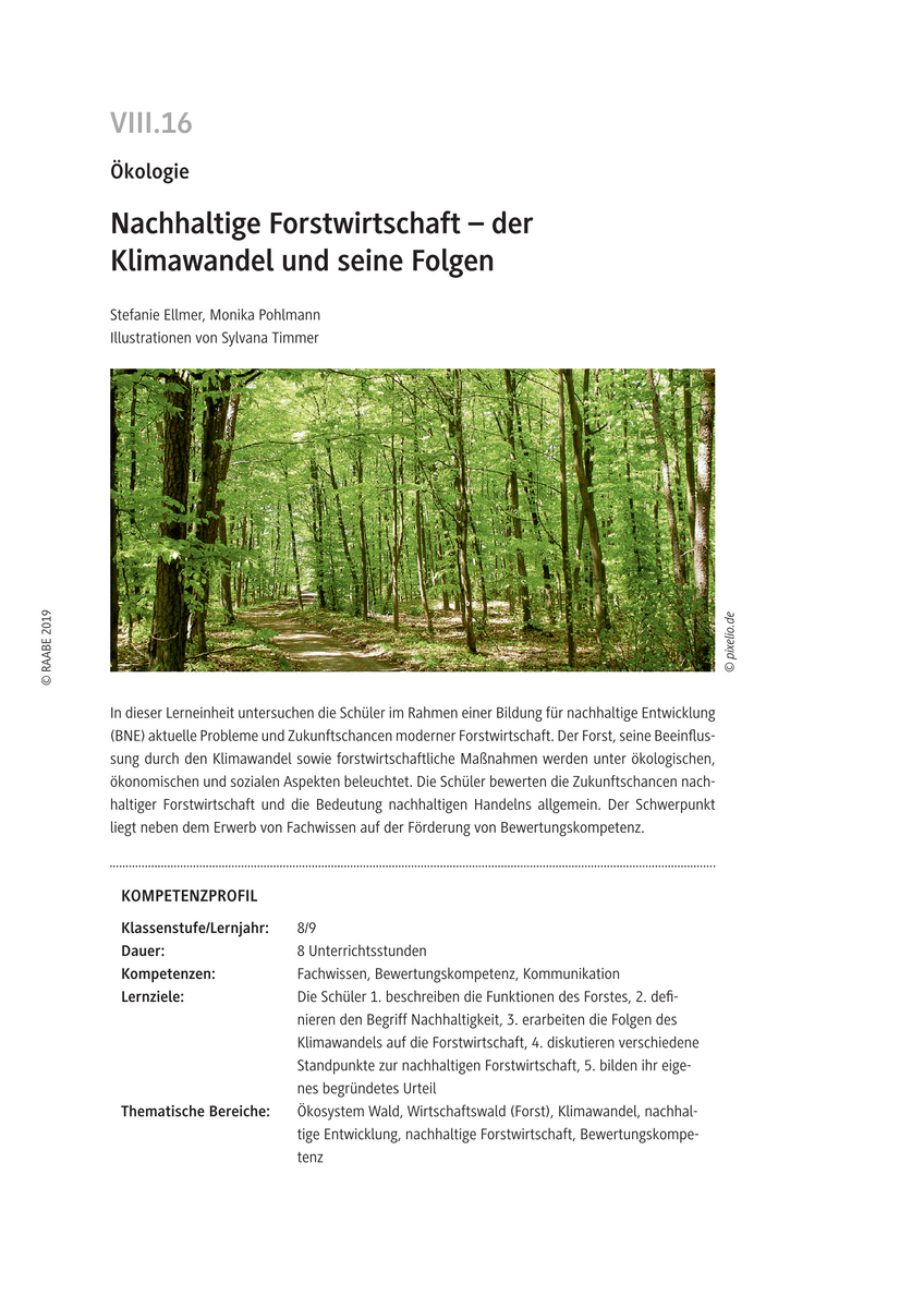 Nachhaltige Forstwirtschaft