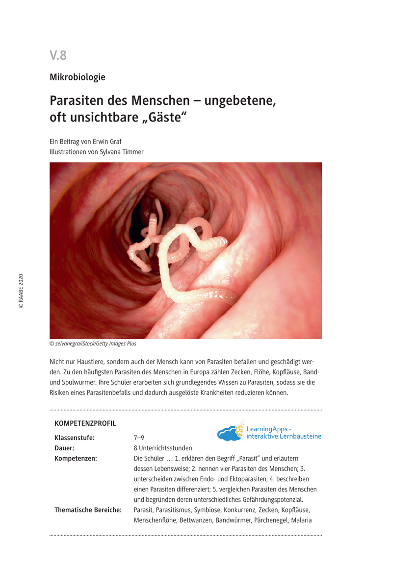 Parasiten des Menschen