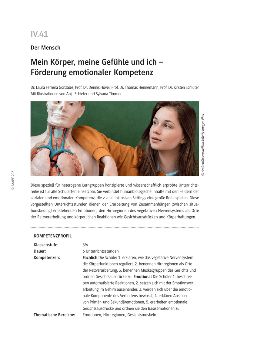 Mein Körper, meine Gefühle und ich