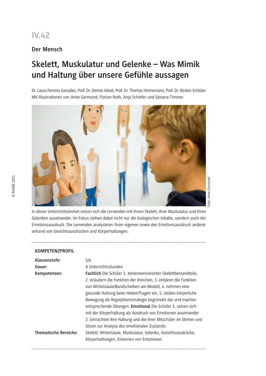 Skelett, Muskulatur und Gelenke
