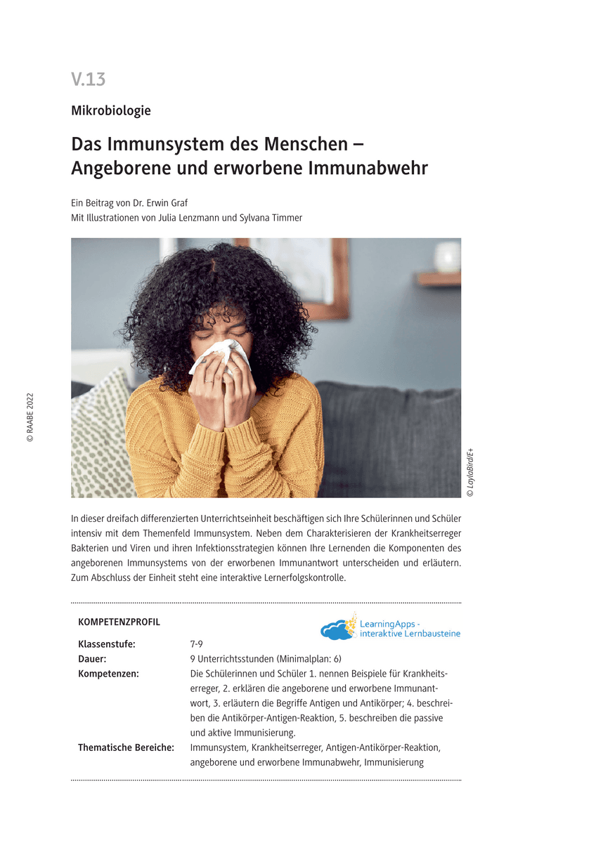 Das Immunsystem des Menschen – Angeborene und erworbene Immunabwehr