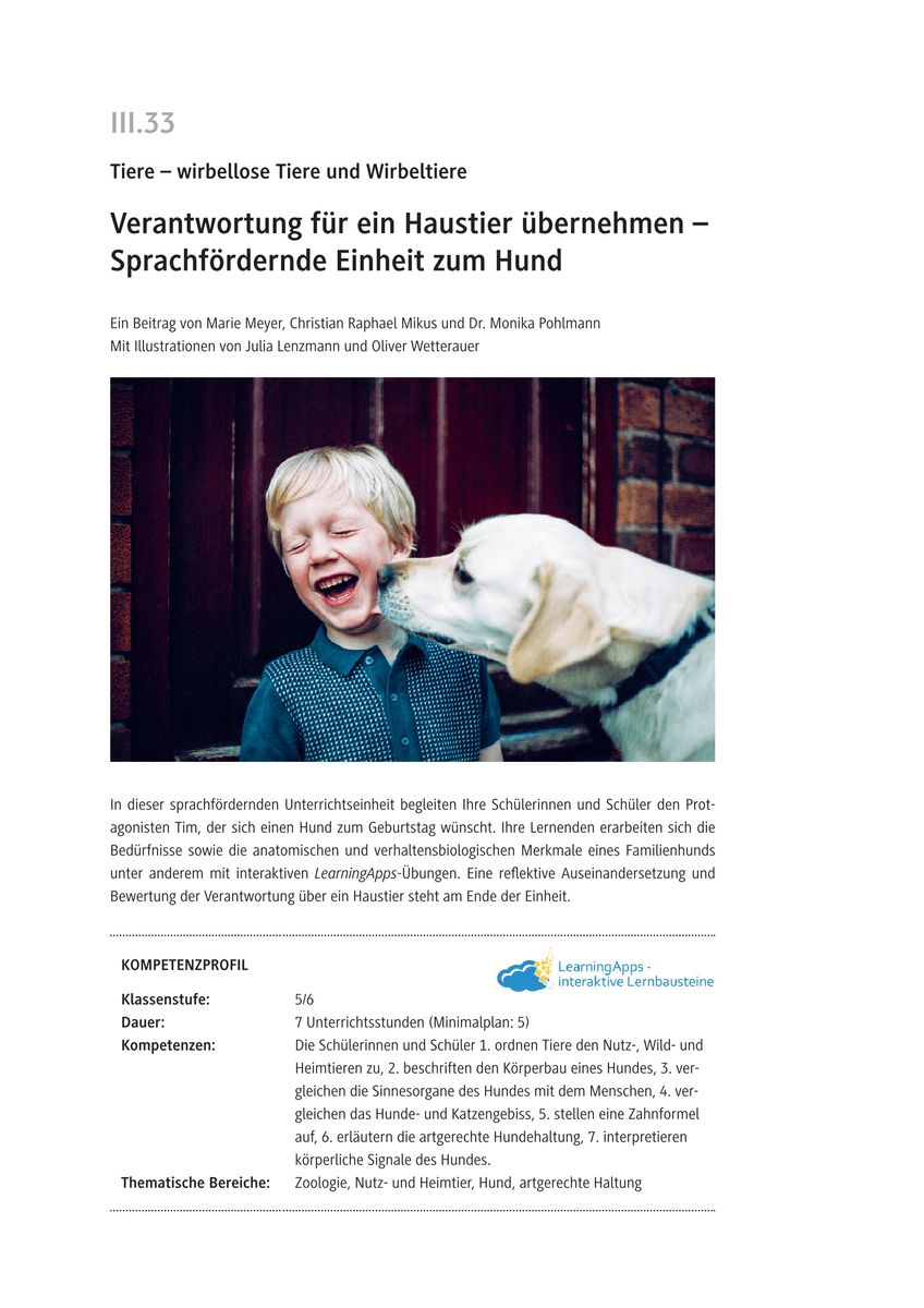 Verantwortung für ein Haustier übernehmen